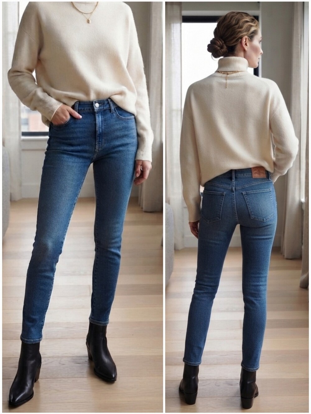 NWOT Denim Forum 27 Modern Contemporary Organic Lola High Rise Skinny Jeans